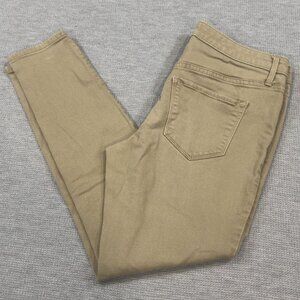 Mossimo Mid-Rise Khaki Jegging Pants Womens Size 6/28S Power Stretch Denim
